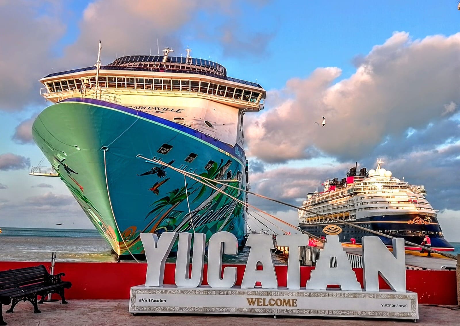 Llegada de cruceros a puerto progreso 