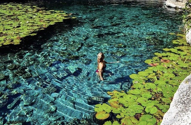 Cenote Xlacah, Un estanque de cuento de hadas