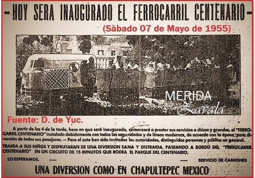 ¿Cómo era el trenecito del centenario de Mérida en su inauguración?